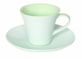 Bassin blanc Aile blanche - Paire tasse café + soucoupe 